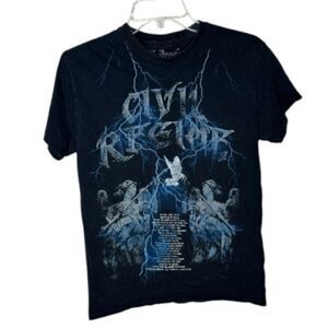 Civil Regime Chrome Angels Classic Black T-shirt. Size Small.